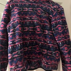 Columbia Pink and Blue Patterned Fleece